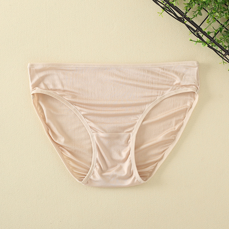 Low Waist Triangle Mulberry Silk Women's Knitted Silk Comfortable Breathable Underwear Seamless Quick Drying Shorts Wholesale Multicolor Low Waist Triangle Mulberry Silk Women's Knitted Silk Comfortable Breathable Underwear Seamless Quick Drying Shorts Wholesale Multicolor