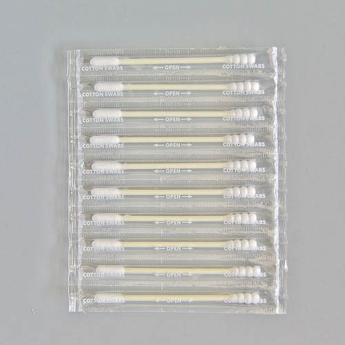 Cosmetic double-head cotton swab paper stick absorbent cotton 80 pieces in the bag cylindrical head rotating head cleaning cotton swab