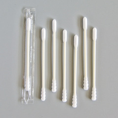 Cosmetic double-head cotton swab paper stick absorbent cotton 80 pieces in the bag cylindrical head rotating head cleaning cotton swab