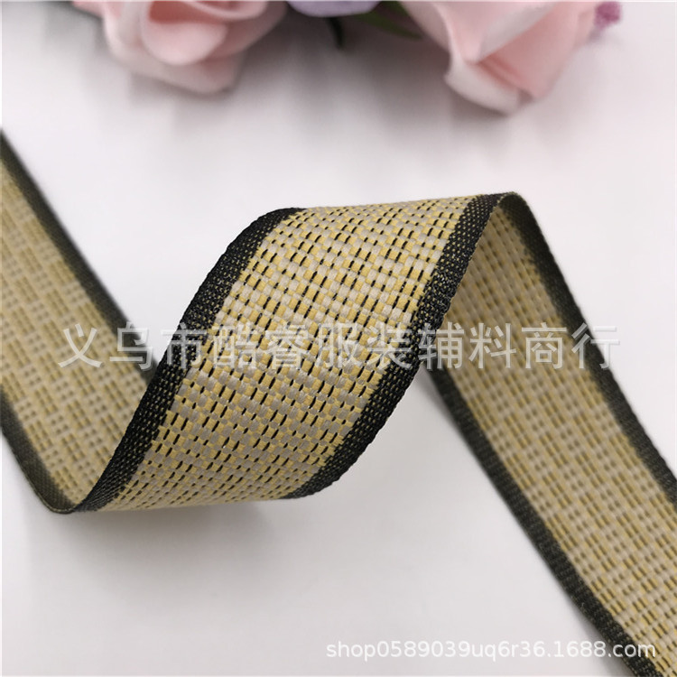 供应新款韩版织带 2.5cm间色织带格子织带 DIY蝴蝶结发饰织带