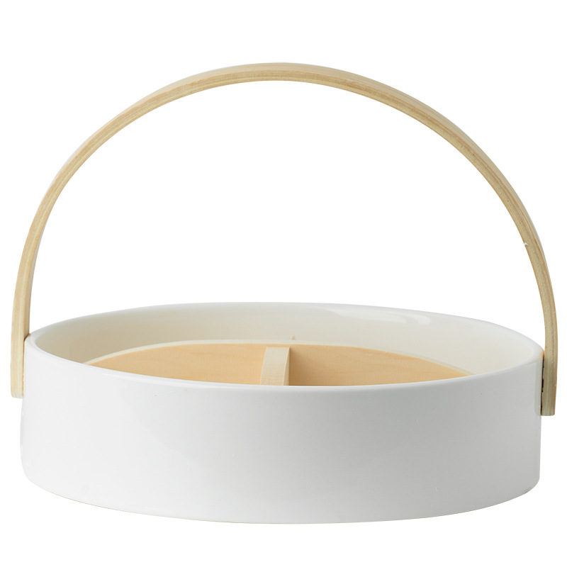 Shanen plato de fruta Estilo nórdico creativo moderno salón hogar plato de merienda compartimiento plato de fruta seca