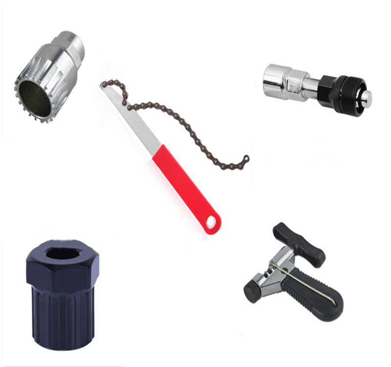 Juego de herramientas de bicicleta Centro de reparación de la manga del eje del volante desmontaje llave de reparación de bicicleta de montaña herramienta de combinación de instalación
