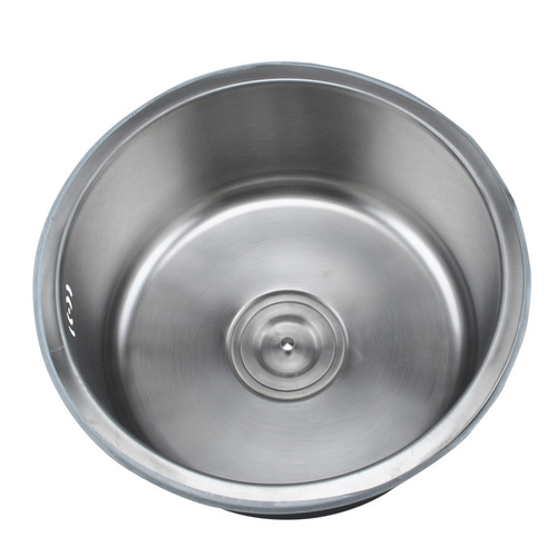 Kitchen sink bar modern simple small 304 stainless steel round single sink vegetable basin wash basin round basin