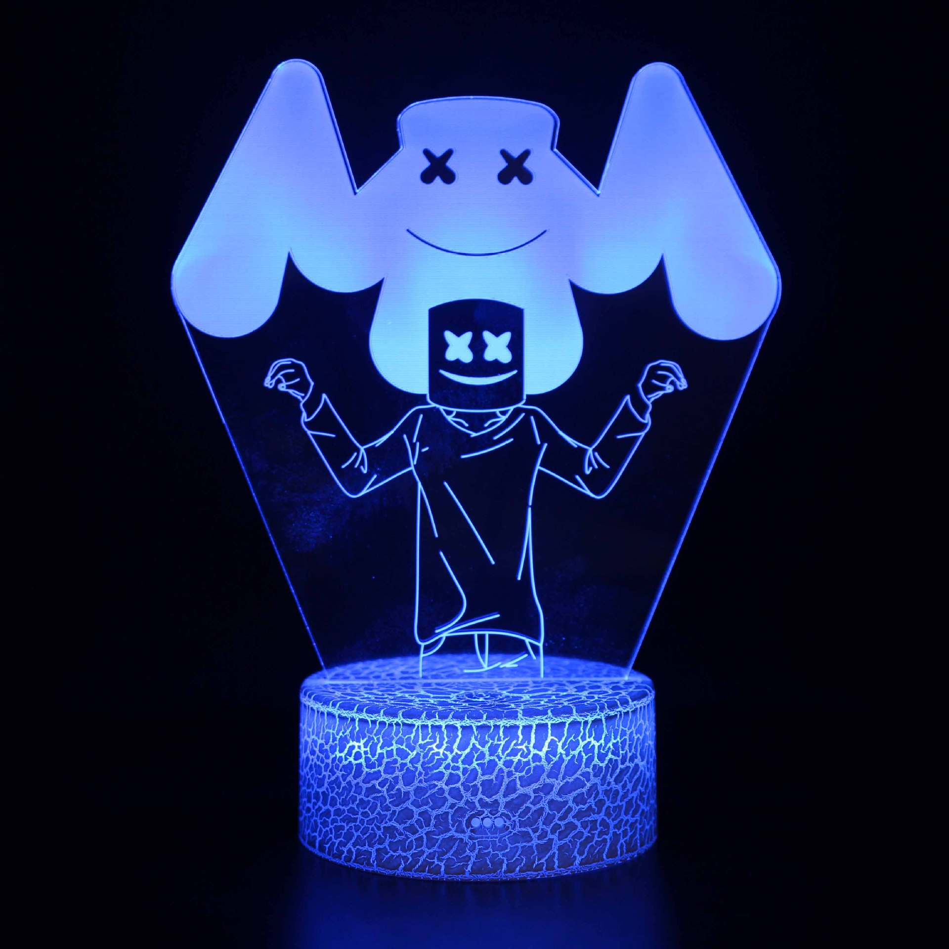 Comercio electrónico transfronterizo Venta caliente Jackson cantante de música Serie 3D luz de la noche colorida lámpara de mesa táctil regalo creativo Luz