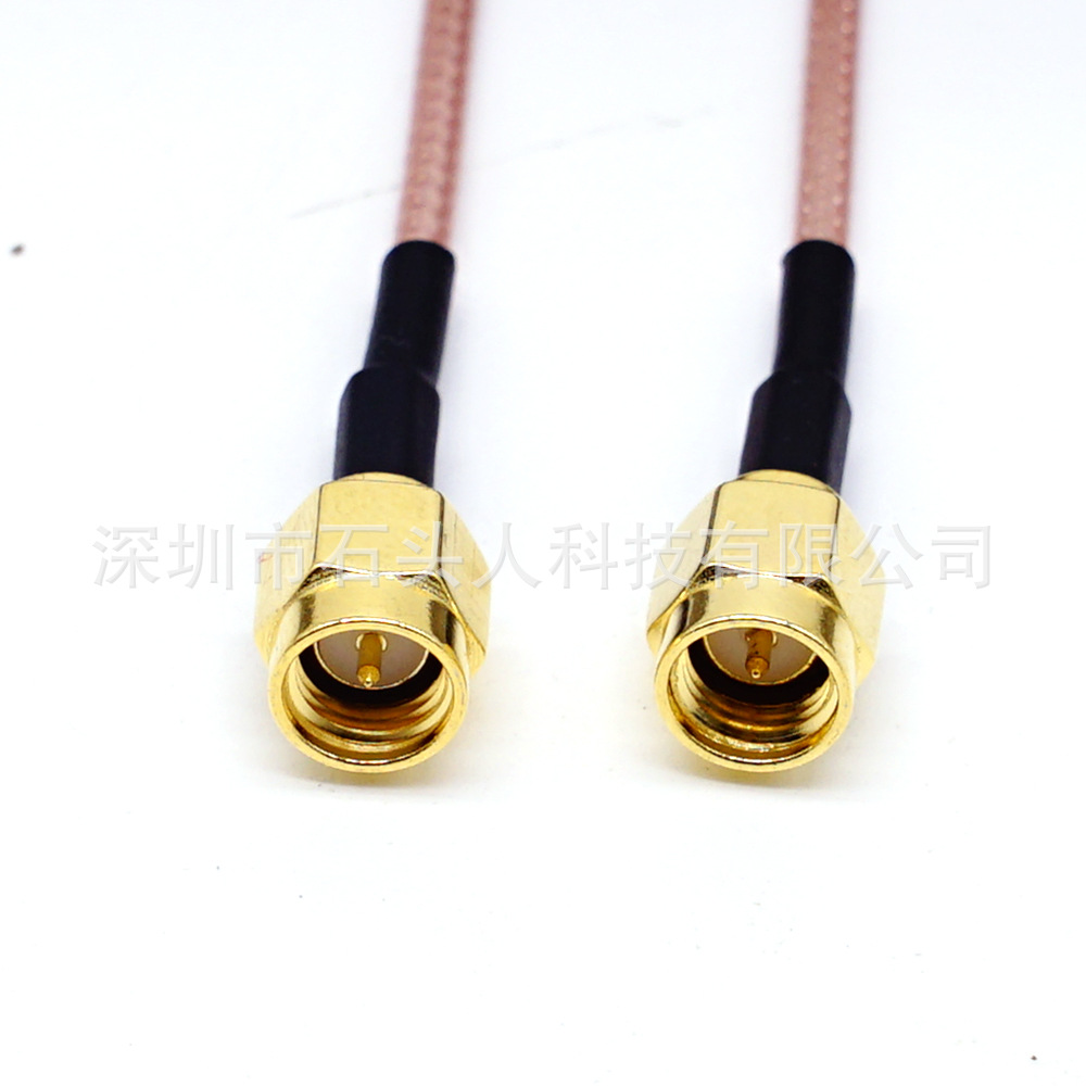 SMA-JJ射频连接跳线SMA公转SMA公/SMA母转接线RG316镀银线缆rf