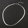 Chain, silver short choker, blade, accessory suitable for men and women, European style, simple and elegant design