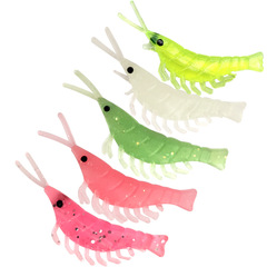 50 Pack Lure Shrimp, Artificial Bionic Glow-in-the-Dark Shrimp, Simulation Fake Soft Baits, Fishing Tackle Wholesale