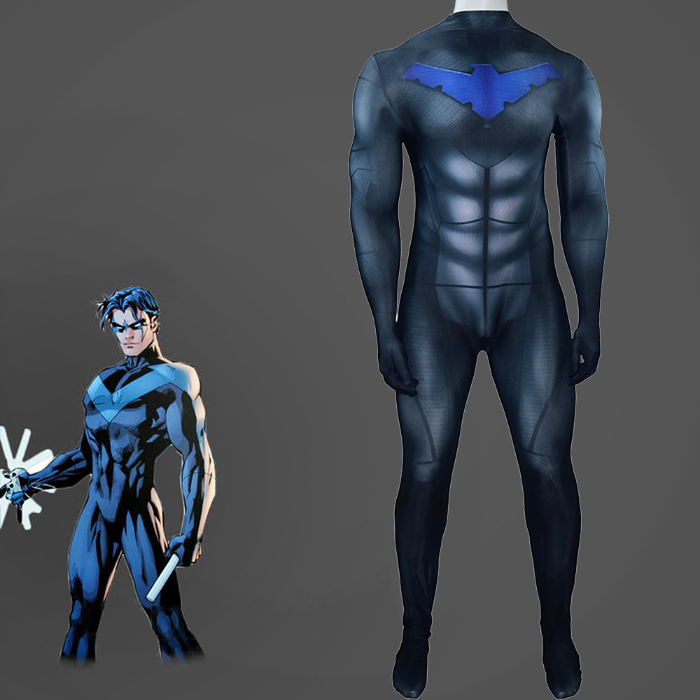 DC夜翼Nightwing夜翼cos服cosplay万圣节cos服装外贸服装