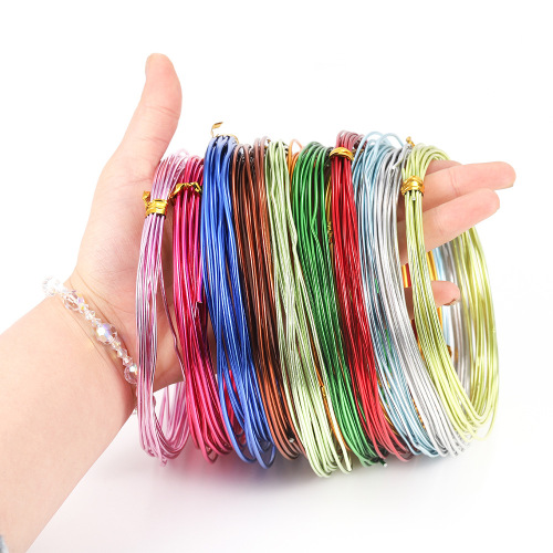 0.6-3mm Colored Aluminum Wire DIY Braiding Craft Aluminum Wire Colored Aluminum Oxide Material for Making Small Ornaments