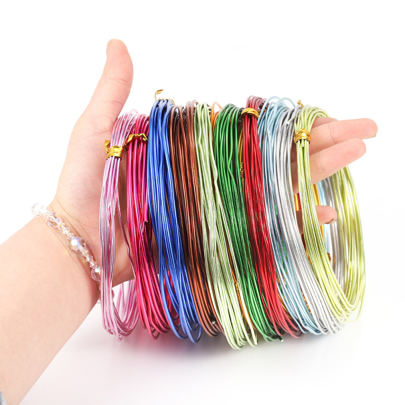 0.6-3mm color aluminum wire DIY weaving process aluminum wire color alumina production small jewelry material 0.6-3mm color aluminum wire DIY weaving process aluminum wire color alumina production small jewelry material