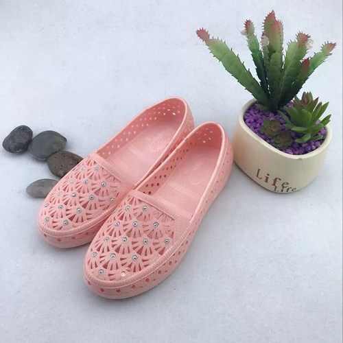 Single Shoes Sandals Women's Sandals Flat Sandals Summer Toe-Toe Sandals Thick-soled Crocs Shallow Mouth Single Shoes Wholesale