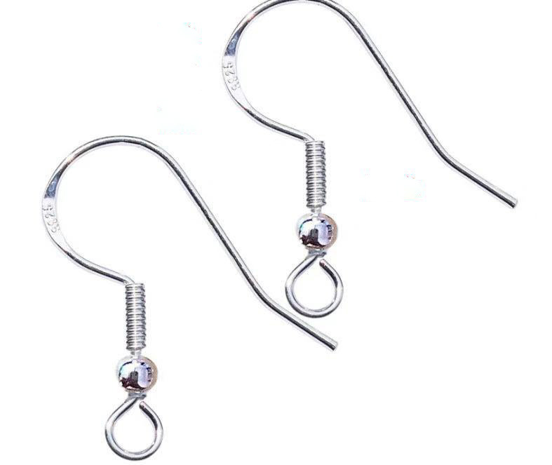 Cross-border s925 plata esterlina gancho de la oreja pendientes femeninos gancho de plata gancho de la oreja pendientes de plata a juego accesorios de bricolaje pendientes de comercio exterior