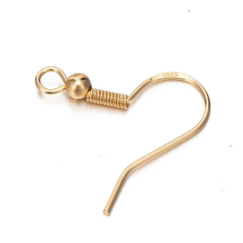 Cross-border s925 plata esterlina gancho de la oreja pendientes femeninos gancho de plata gancho de la oreja pendientes de plata a juego accesorios de bricolaje pendientes de comercio exterior