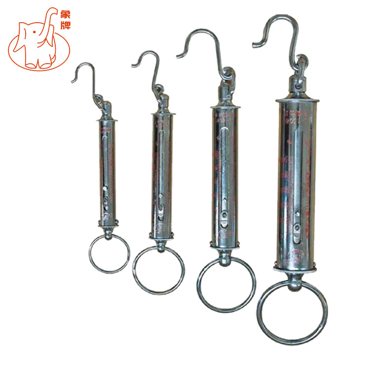 후크 규모 힘 측정 도구 실험 장력 테스터가있는 KL 시리즈 튜브 유형 동력계 스프링 금속 튜브 유형