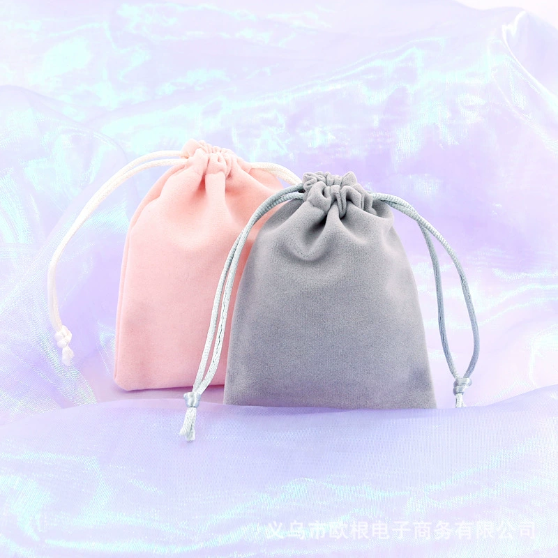 Вязаная Нижняя односторонняя стекаются ткани Шнурок Мешок шампанского серый упаковка ювелирных изделий счастливый мешок бархат помада ювелирные изделия