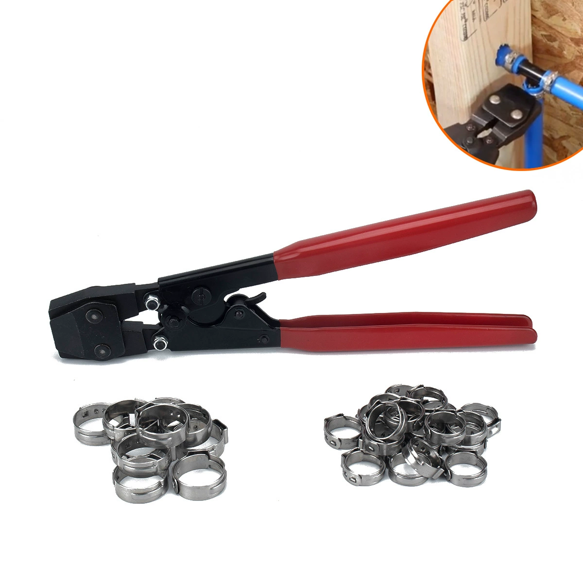 Трансграничная горячая Распродажа-специальные плоскогубцы для трубных зажимов PEX с 30 зажимами PEX