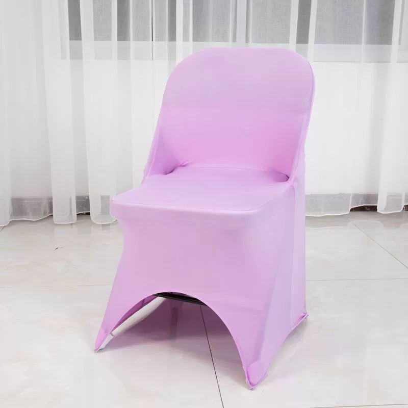 Foreign trade thickened elastic folding chair cover, hotel wedding one-piece chair cover, outdoor wedding elastic chair cover