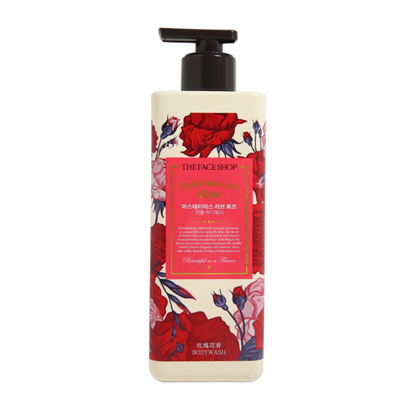 Face Shop Velvet Charm Perfume Shower Gel 500ml Unisex Shower Milk Rose Fragrance Moisturizing