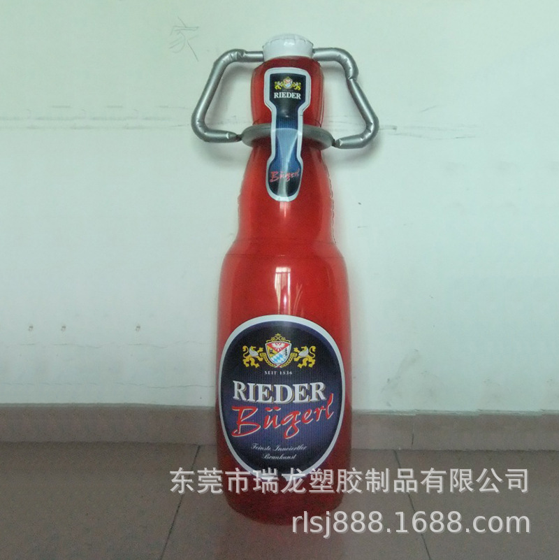 厂家做广告用品 PVC充气瓶子模型 番茄酱瓶子模型