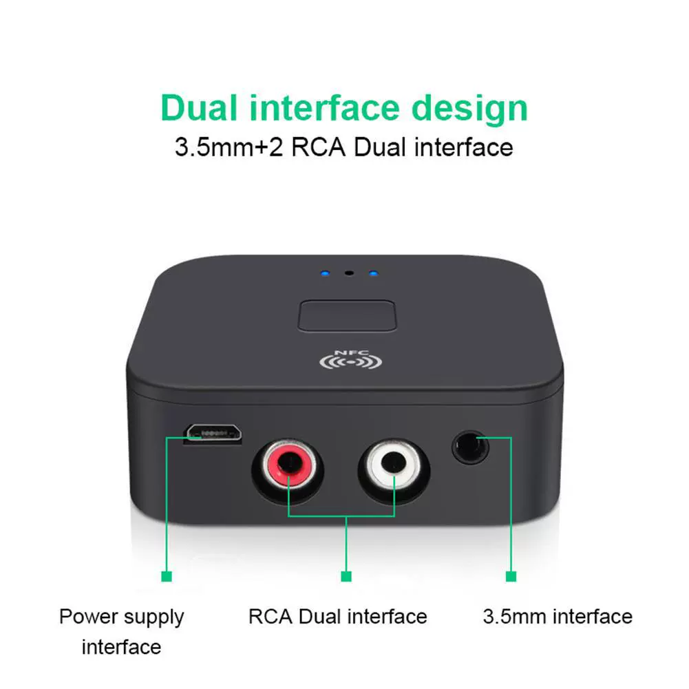 Приёмник аудио Bluetooth через USB-адаптер AUX+2 RCA Bluetooth конвертер NFC Bluetooth адаптер