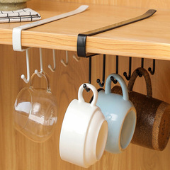 店鋪批發供應掛鈎鐵藝櫥櫃收納掛架供應衣櫃整理架免釘一件代發