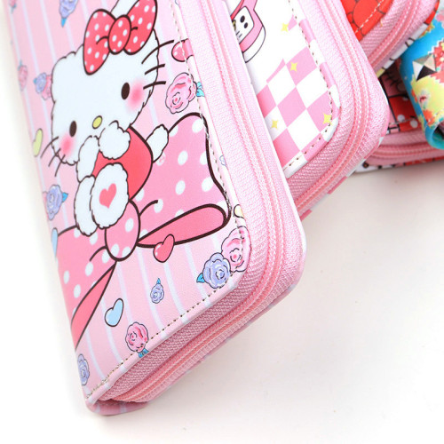 Supply Japanese and Korean foreign trade cross-border supply cartoon ladies storage wallet multi-compartment zipper coin purse