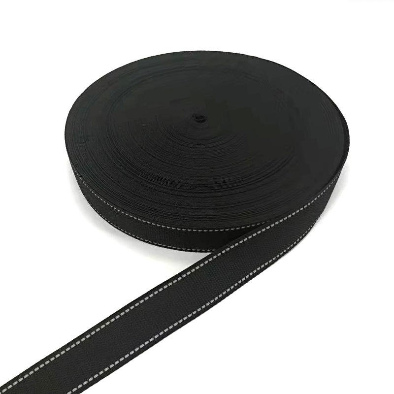 彩色丙纶带反光织带行李箱背包夜间标识服装辅料布反光各规格欧美