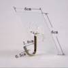 6*6 Transparent iron hook (thick)