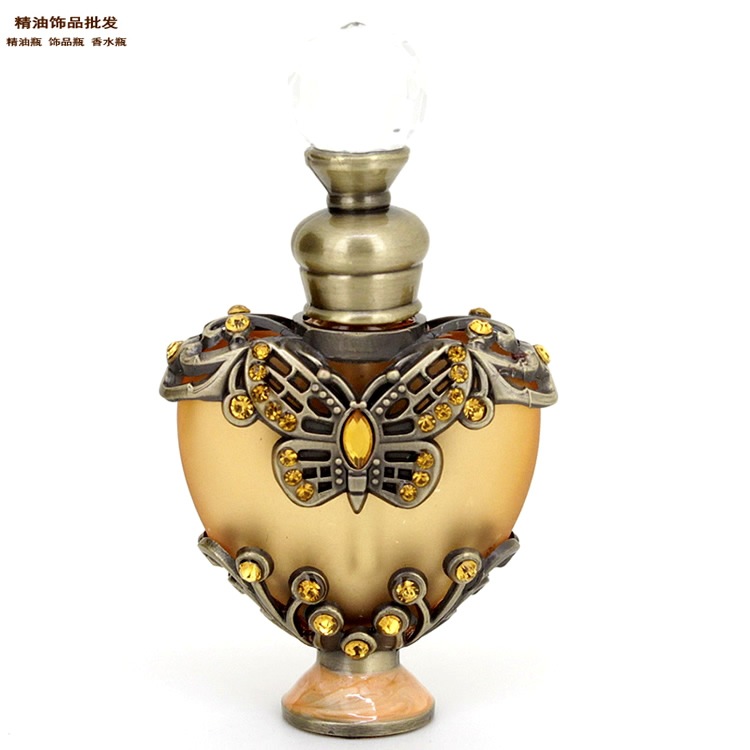 跨境货源厂家分装瓶现货10ML瓶批发心形蝴蝶彩石中东款香水瓶单瓶