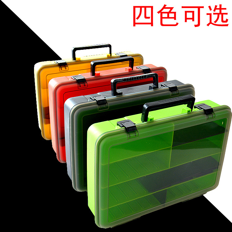 Caja para señuelos, caja de pesca portátil multifuncional, caja de accesorios de doble capa y una sola capa, caja de cebo de doble cara, herramienta de almacenamiento, caja para equipo de pesca
