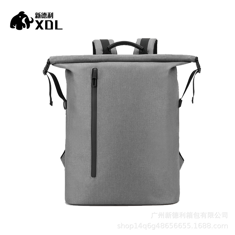 Backpack Men's Multifunctional Laptop Bag Nylon Waterproof and Shockproof Outdoor Business Backpack Printed with Lo Notebook