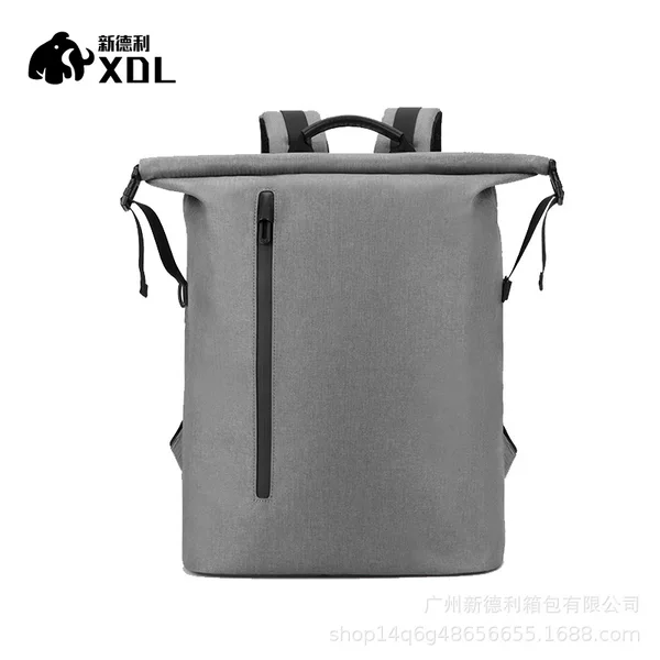 Backpack Men's Multifunctional Laptop Bag Nylon Waterproof and Shockproof Outdoor Business Backpack Printed with Lo Notebook