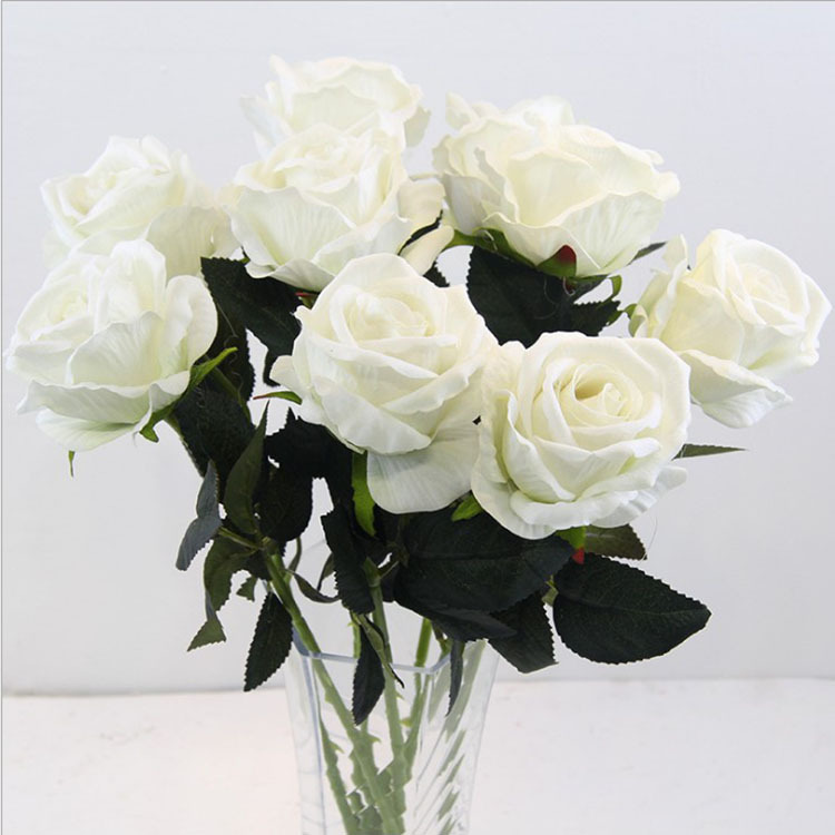 Simulación solo lovesickness Rosa alta simulación flor falsa Flor de seda flor artificial flocado flor simulación planta