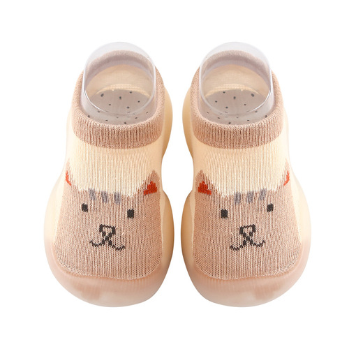 ins Korean version 0-4 years old baby indoor toddler shoes children's socks shoes non-slip soft bottom cartoon pattern manufacturer direct sales
