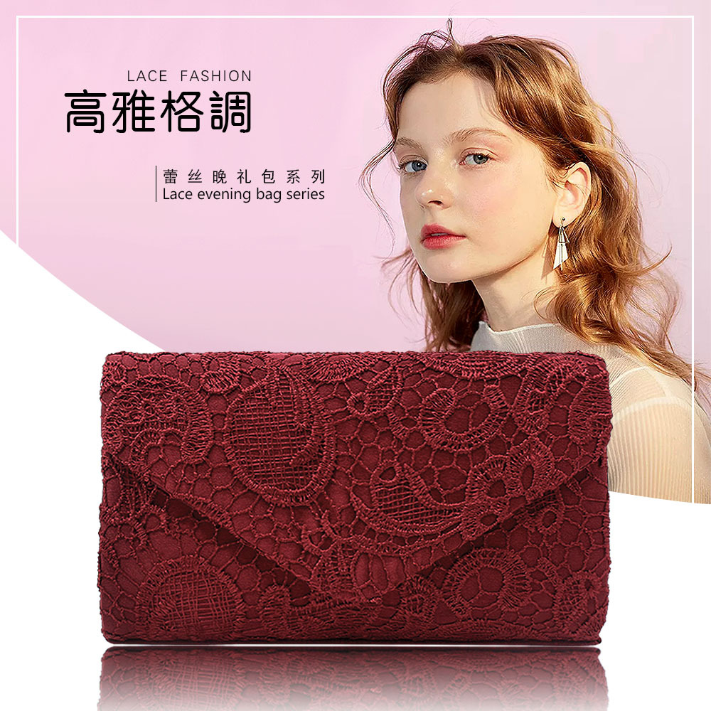 European and American style silk lace ladies evening bag clutch bag a generation of hair