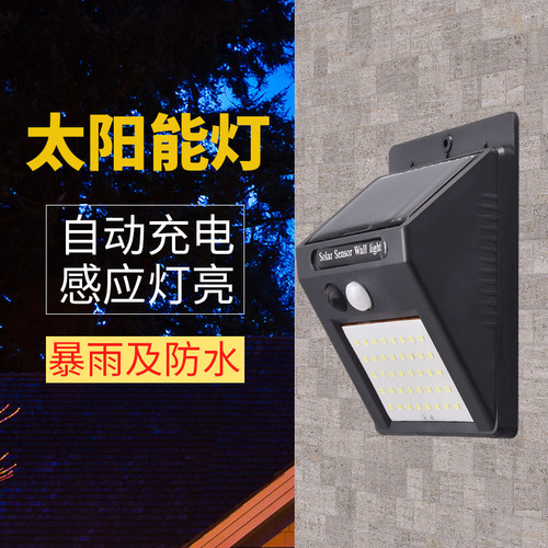 Solar human body induction lamp split courtyard indoor home garden villa street lamp led lamp bead rural night light