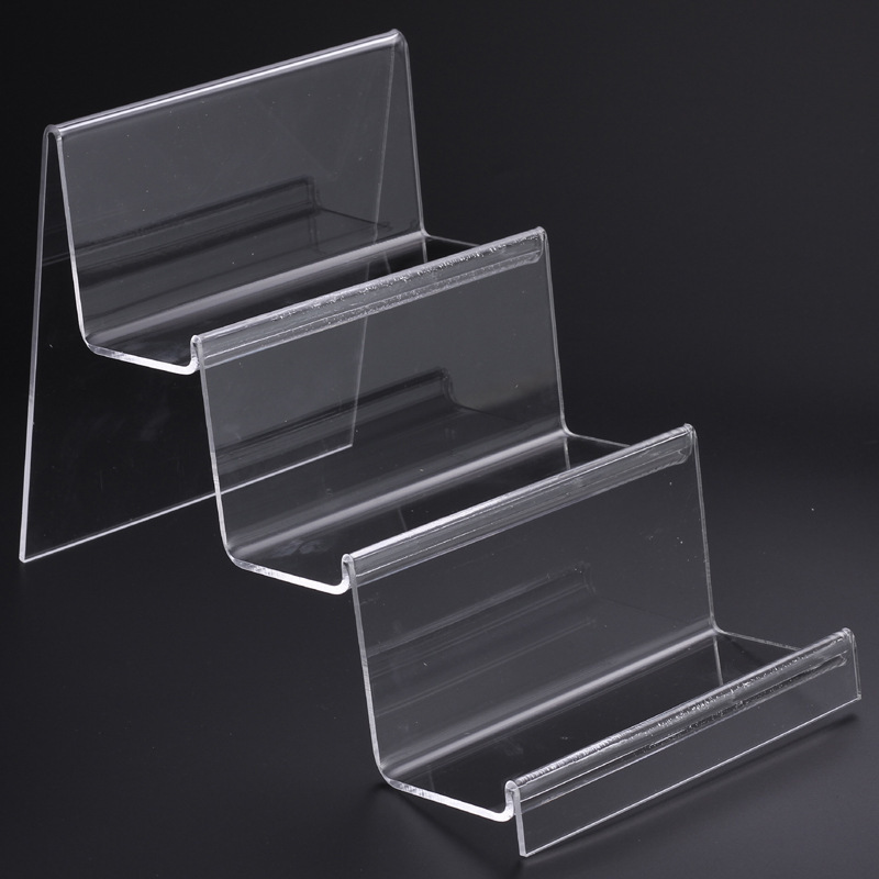 Hardcover acrylic wallet shelf lengthened widened three-layer handbag cosmetics mobile phone holder tableware display stand Hardcover acrylic wallet shelf lengthened widened three-layer handbag cosmetics mobile phone holder tableware display stand
