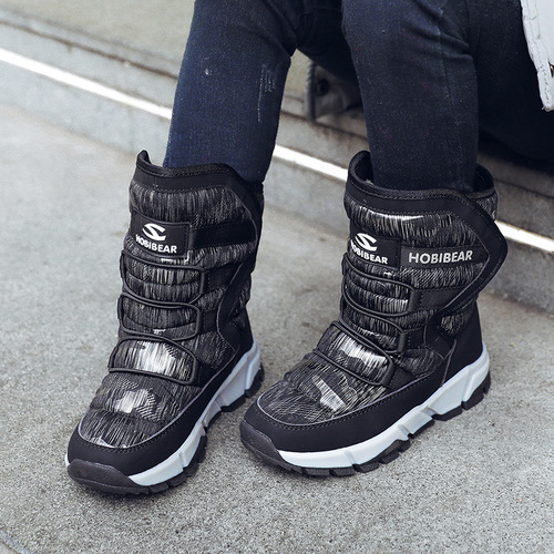 Habib Bear Children's Shoes Autumn and Winter Martin Boots Women's Winter New Trendy Snow Boots Anti-Slip Middle and Large Children's Sports Shoes Cotton Shoes