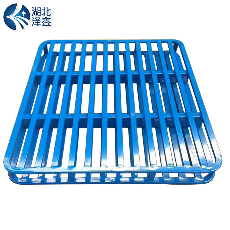 钢铁片双面加强型钢制托盘可定金属托盘重型叉车钢重型仓储托盘