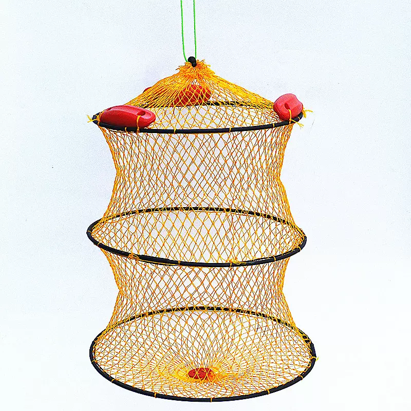 厂家销售三漂海钓多球黄色胶丝加粗线渔护大眼漂浮网海钓渔护