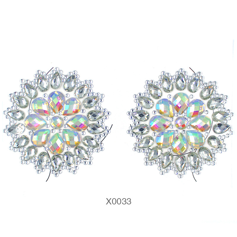 Europa y América sexy cuerpo de diamantes de imitación de cristal del pecho pegatinas de diamante tatuaje fabricantes de pegatinas de diamante en stock pegatinas de tatuaje autoadhesivas transfronterizas