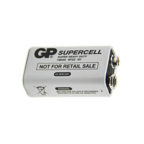 Gp Super 9v Carbon Battery 1604S Nine Volt 6F22 Square Laminated Toy Remote Control Instrument Meter Smoke Sense