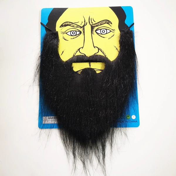 U -shaped beard black