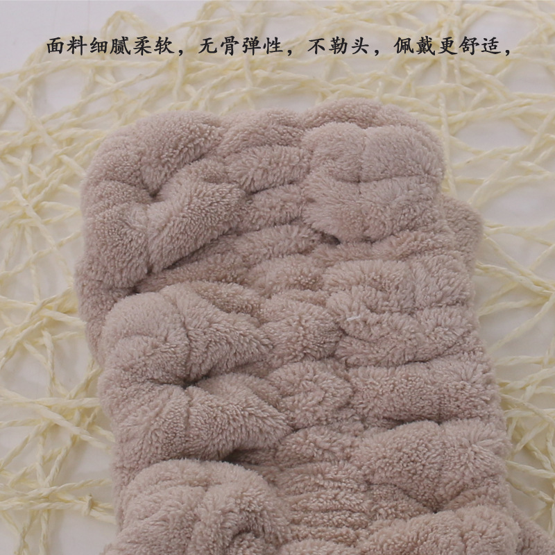 Estilo coreano de terciopelo coral arco pelo banda lavado de cara maquillaje pelo banda moda yoga deportes lindo pelo banda señoras