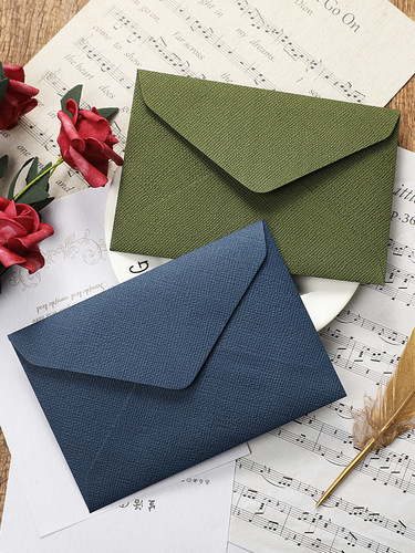 Linen texture retro creative letter paper fire paint seal seal color gift card invitation greeting card wholesale