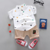 Summer children's summer clothing suitable for men and women, set for early age, sleeves, with short sleeve