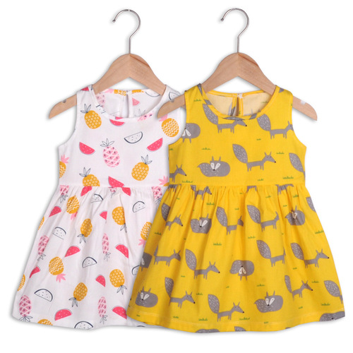Pure cotton girls skirt baby summer dress little girl infant child 1 dress 2 child 3 years old summer