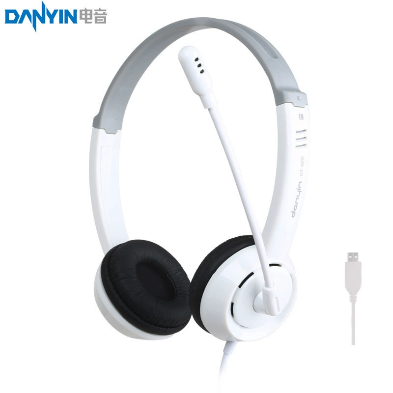 danyin/电音 DT326 наушники с проводом на голову USB порт ноутбук детский студент учебные наушники