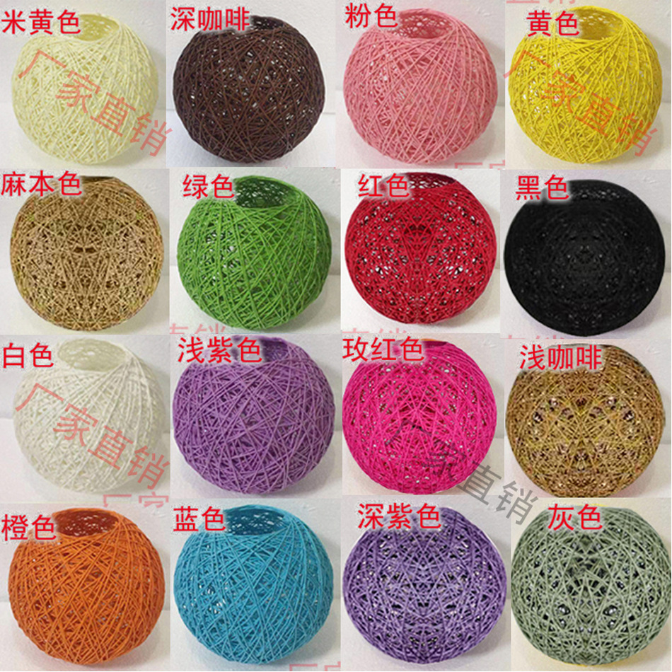 Lámpara de bola de cáñamo al por mayor sala de exposiciones ratán bar restaurante tienda de ropa lámpara restaurante bar lámpara de bola de ratán fábrica