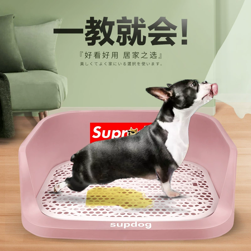 Новый забор Брызгостойкий туалет для собак Золотые волосы Тедди Большой Размер Горшок Плоский туалет для собак Горшок для мочи